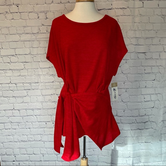 **SOLD** NWT Seven7 Asymmetrical Wrap Sweater - Picture 2 of 8